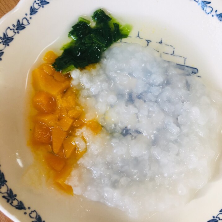 離乳食モグモグ期 小松菜とかぼちゃのお粥 レシピ 作り方 By Mamimumai 楽天レシピ 離乳食モグモグ期 小松菜とかぼちゃのお粥 レシピ 作り方 By Mamimumai 楽天レシピ